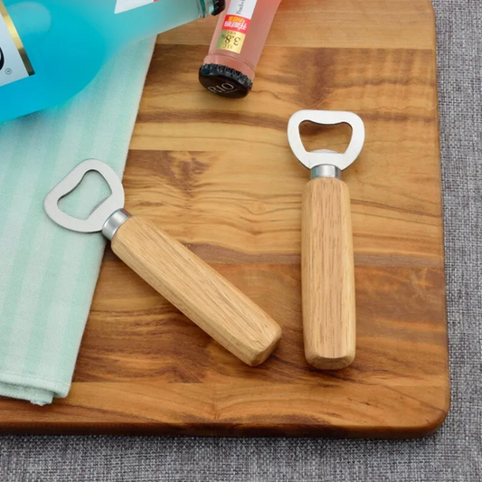 Wooden Handle Bottle Opener - Laser engraved