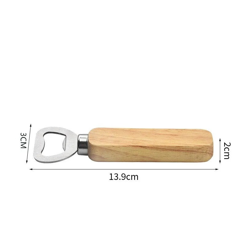 Wooden Handle Bottle Opener - Laser engraved